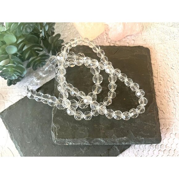 Beautiful Clear Crystal Borealis Beaded Stretch Bracelet Bundle - Picture 2 of 8